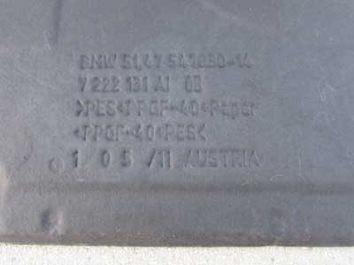 BMW Trunk Carpet Mat 51477222131 F10 528i 535i 550i M57